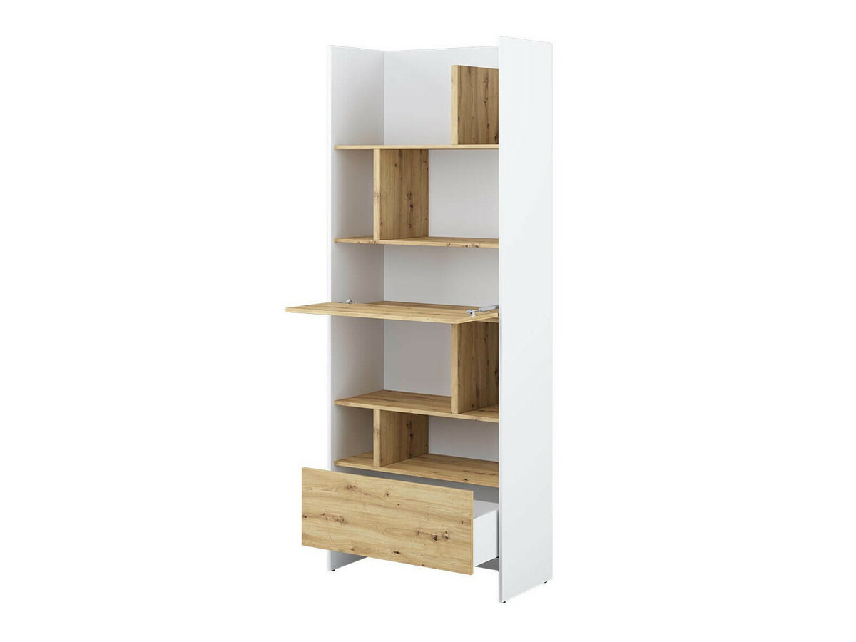 Polica Concept Pro Lenart V (Belo + Artisan hrast)