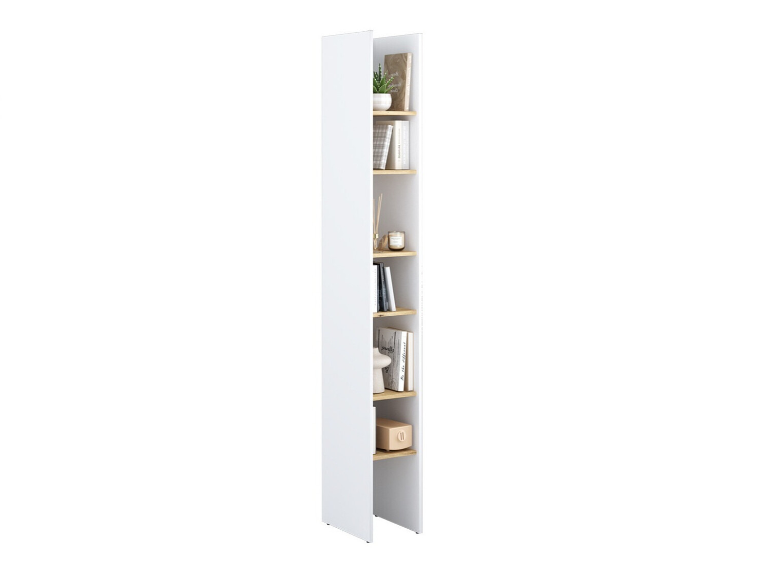 Polica Concept Pro Lenart VII (Belo + Artisan hrast)