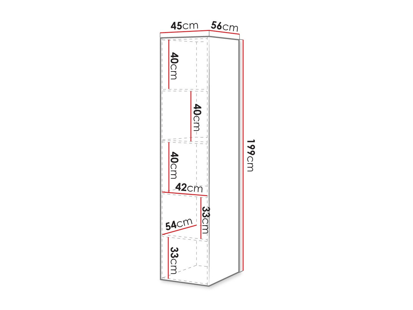 Polica Levmari 113 (Belo)