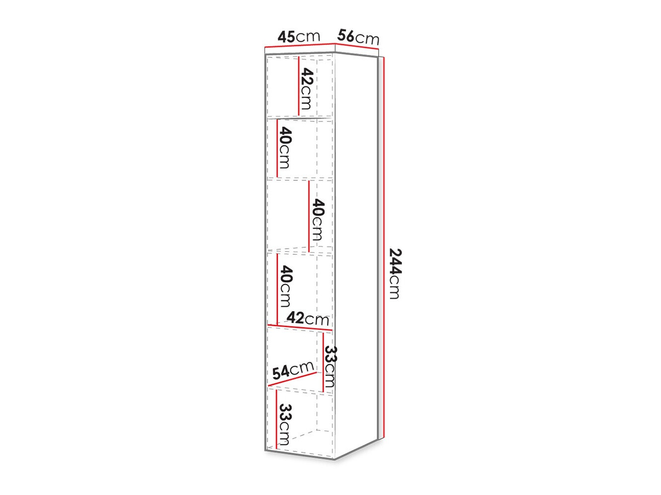 Polica Levmari 113 (Belo)