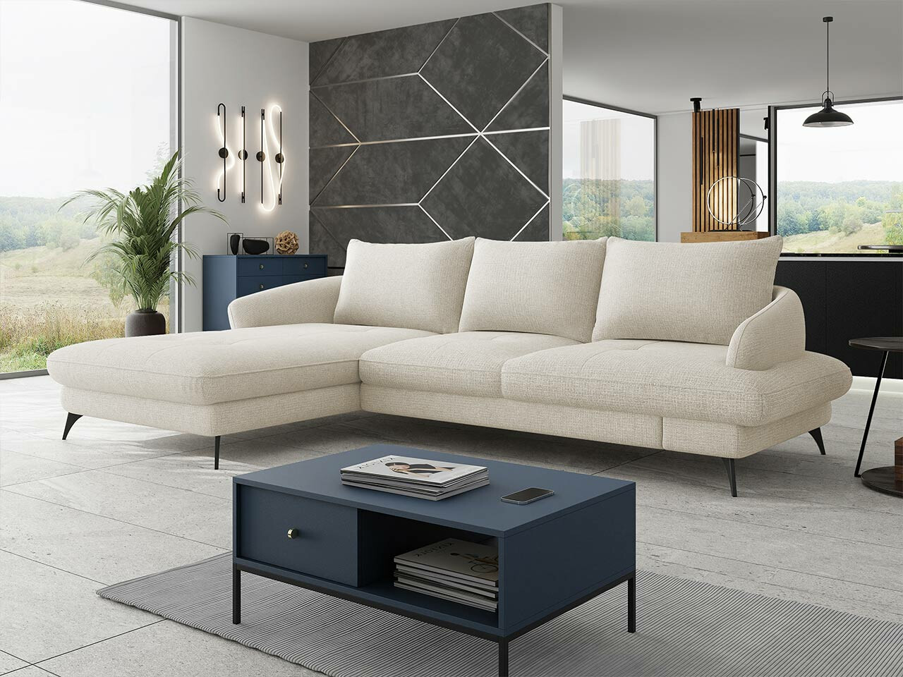 Ugaona sofa Lincoln 173 (Barrel 03)