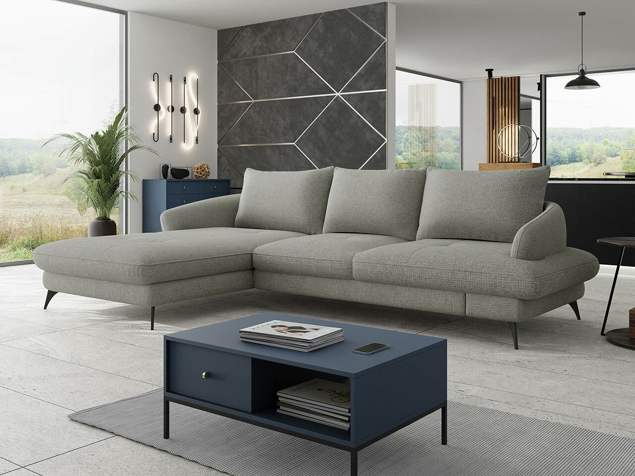Ugaona sofa Lincoln 173 (Barrel 83)