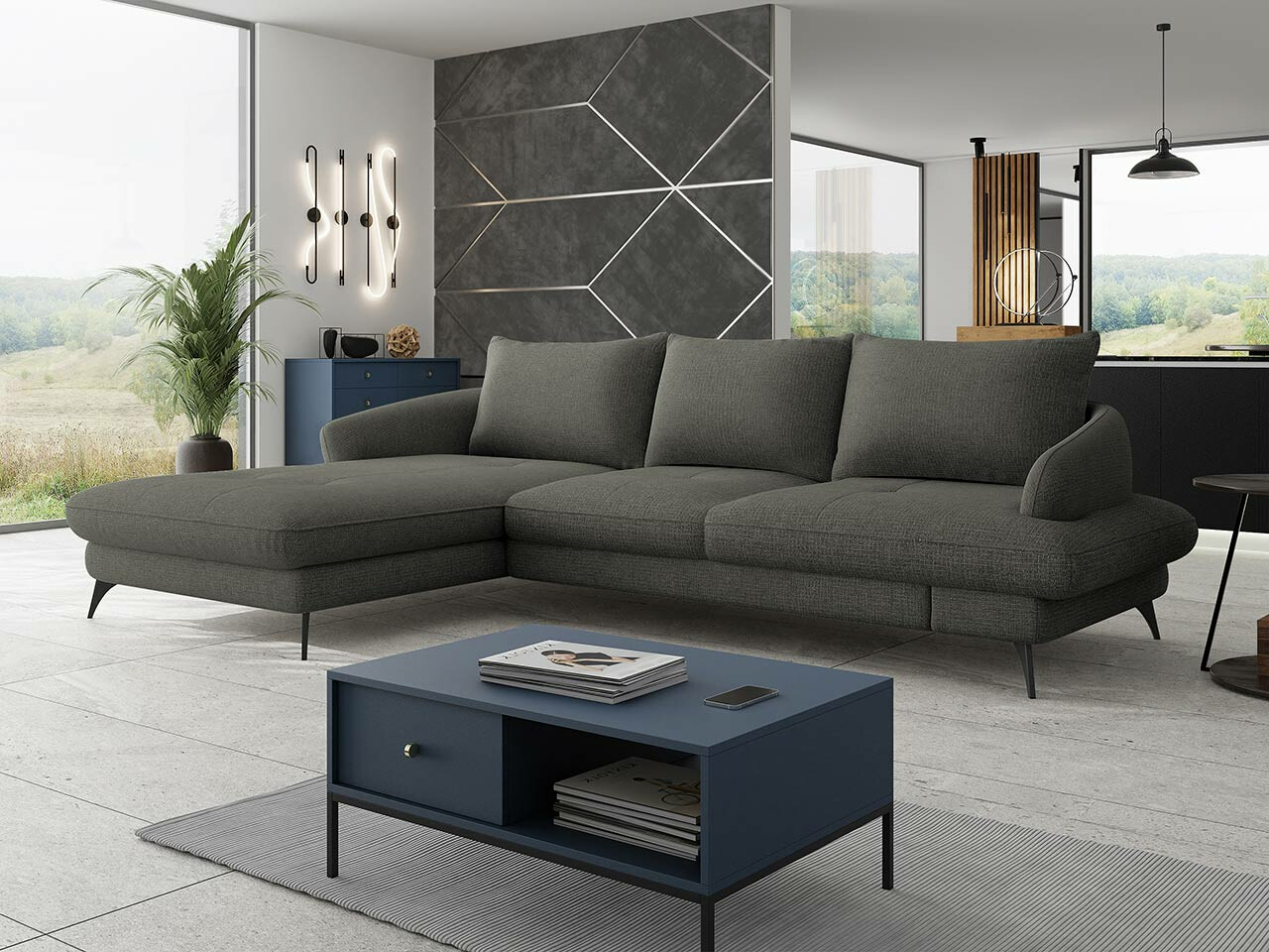 Ugaona sofa Lincoln 173 (Barrel 97)
