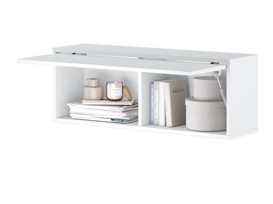 Zidni ormarić Concept Pro Lenart Levfere 153 (Sjajno belo + Belo)