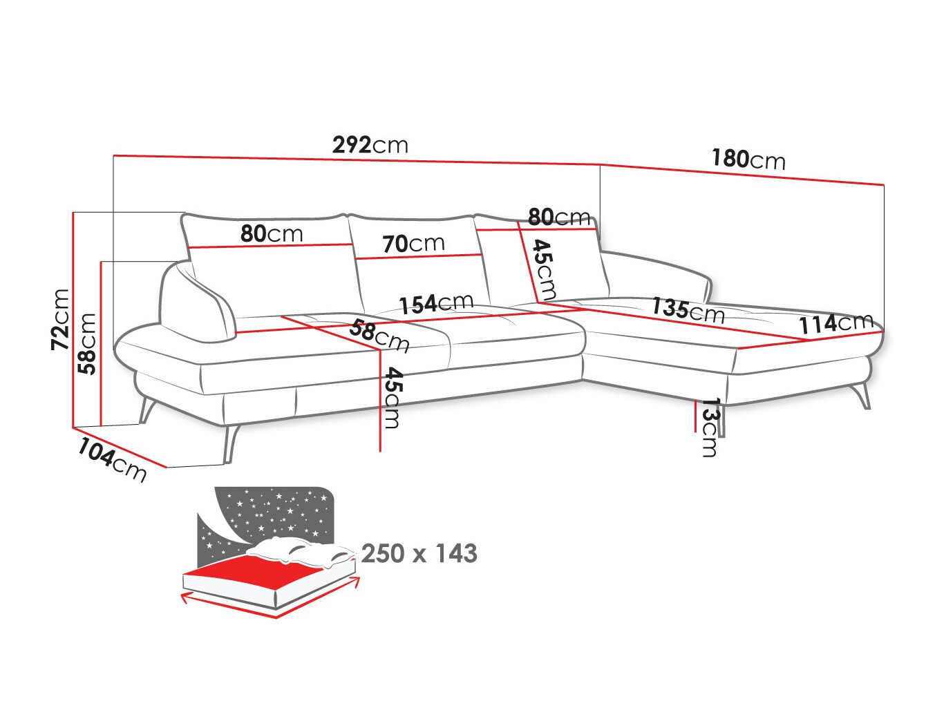 Ugaona sofa Lincoln 173 (Barrel 03)