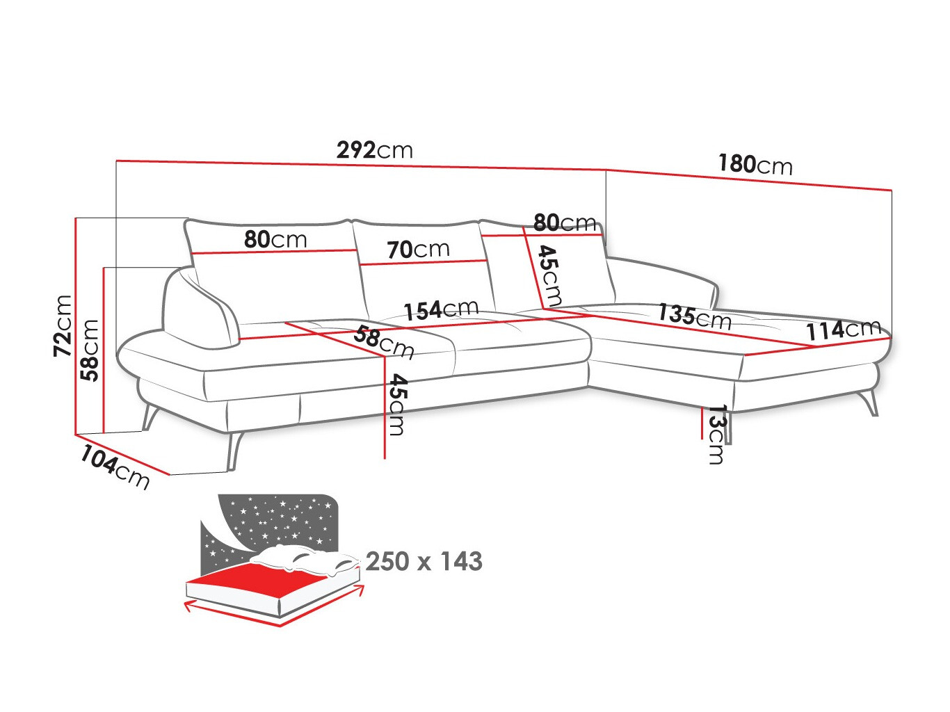 Ugaona sofa Lincoln 173 (Barrel 21)