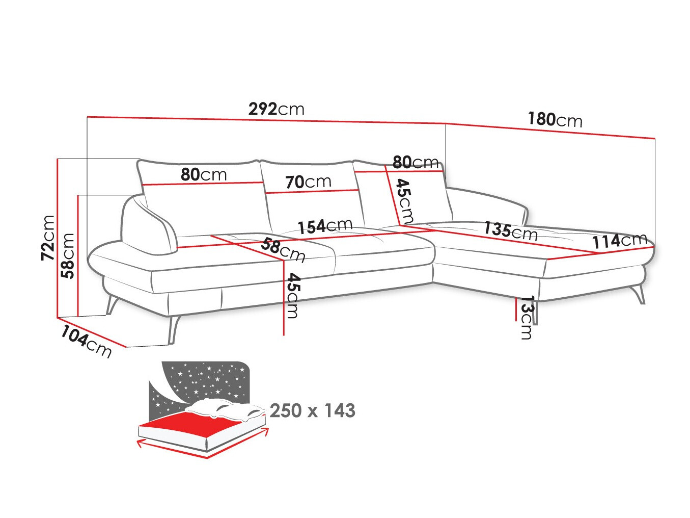 Ugaona sofa Lincoln 173 (Barrel 21)