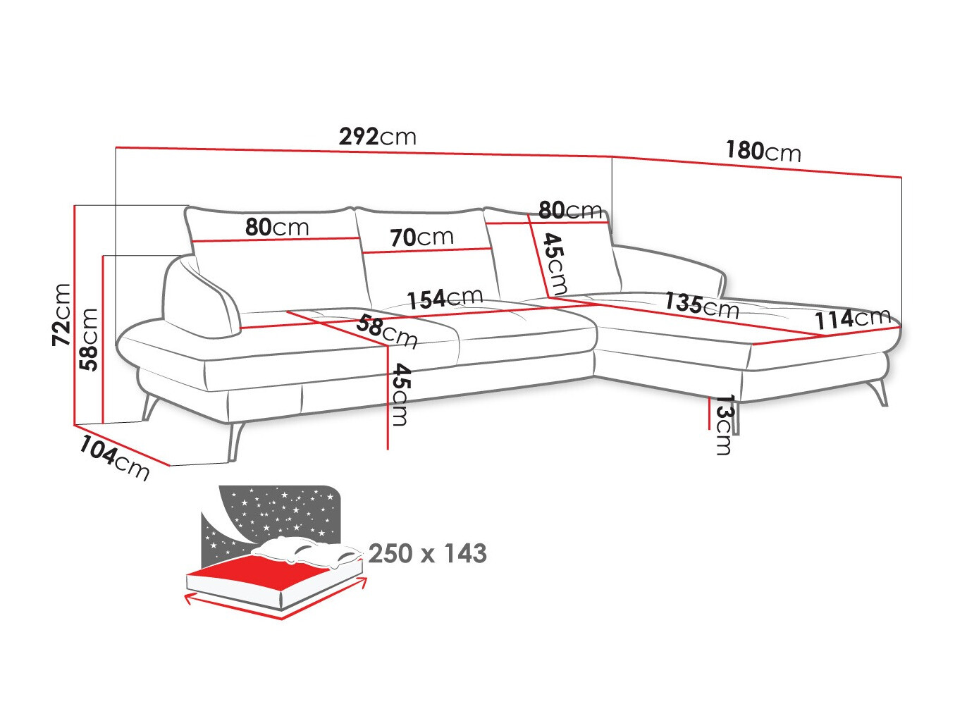 Ugaona sofa Lincoln 173 (Barrel 48)