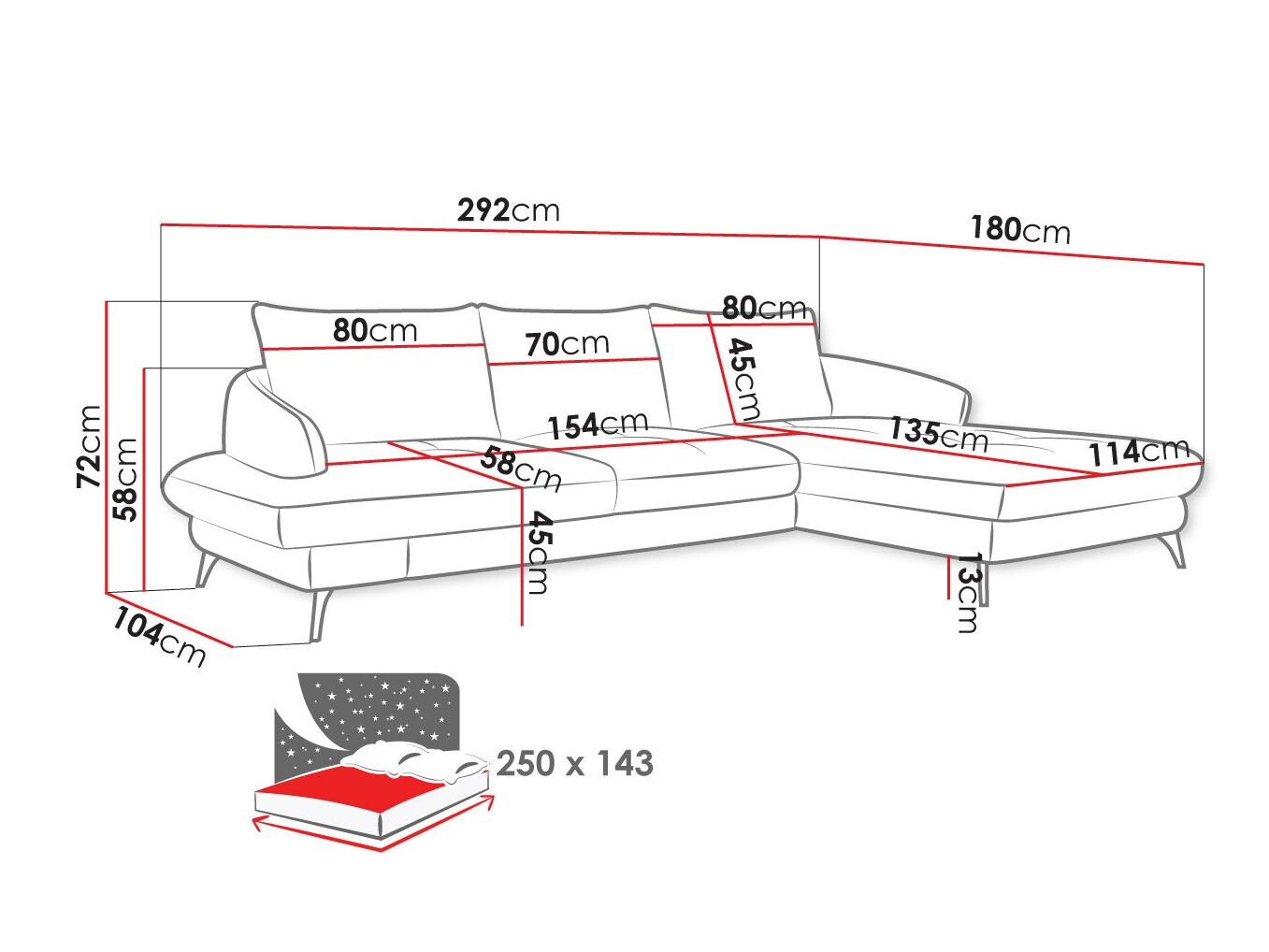 Ugaona sofa Lincoln 173 (Barrel 97)