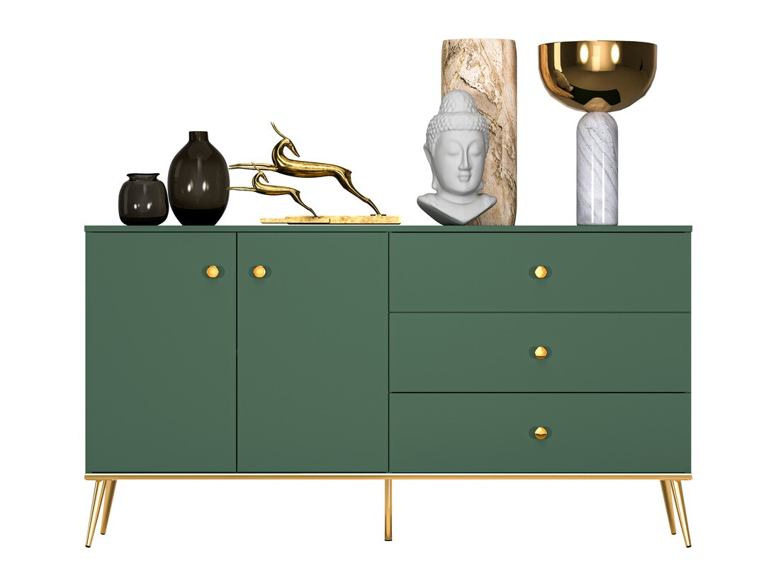 Komoda Flonovu 102 (Tamno zelena + Zlatan)