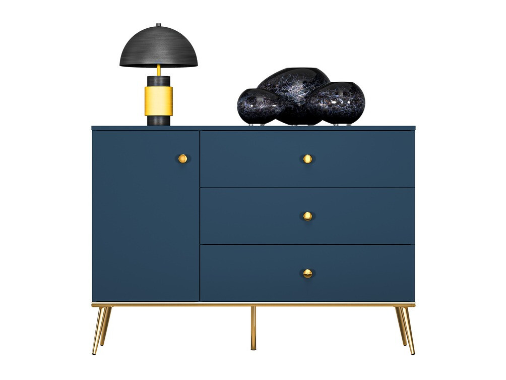Komoda Flonovu 103 (Tamno plava + Zlatan)
