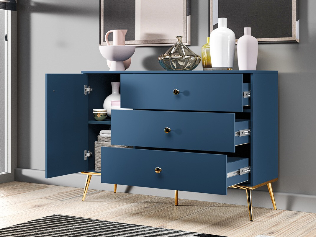 Komoda Flonovu 103 (Tamno plava + Zlatan)