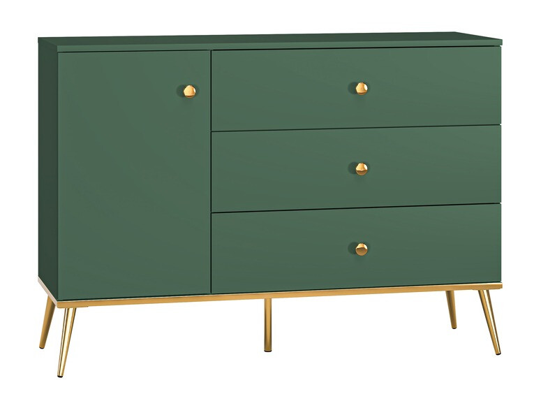 Komoda Flonovu 103 (Tamno zelena + Zlatan)