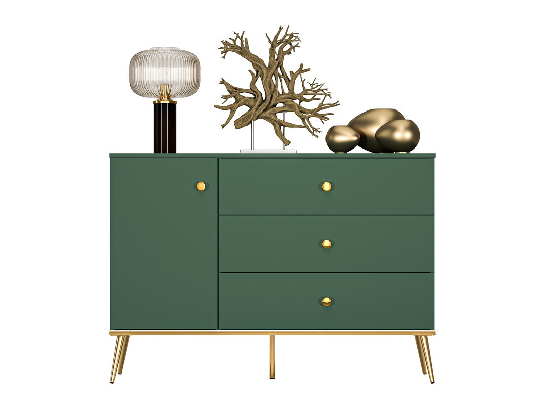 Komoda Flonovu 103 (Tamno zelena + Zlatan)