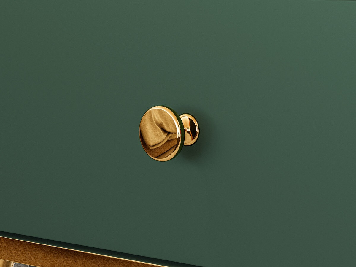 Noćni ormarić Flonovu 105 (Tamno zelena + Zlatan)