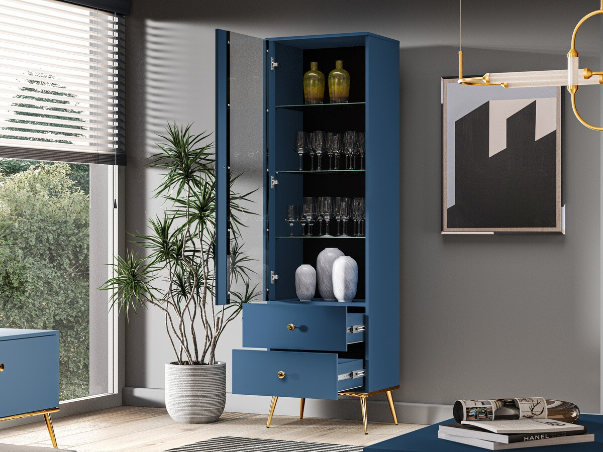 Polica Flonovu 100 (Tamno plavo + Zlatna)