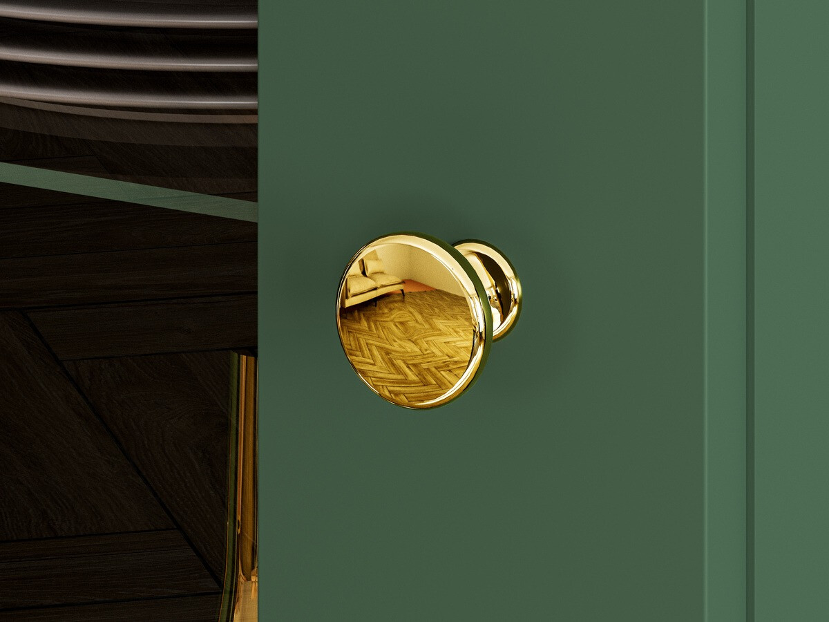 Polica Flonovu 100 (Tamno zelena + Zlatan)