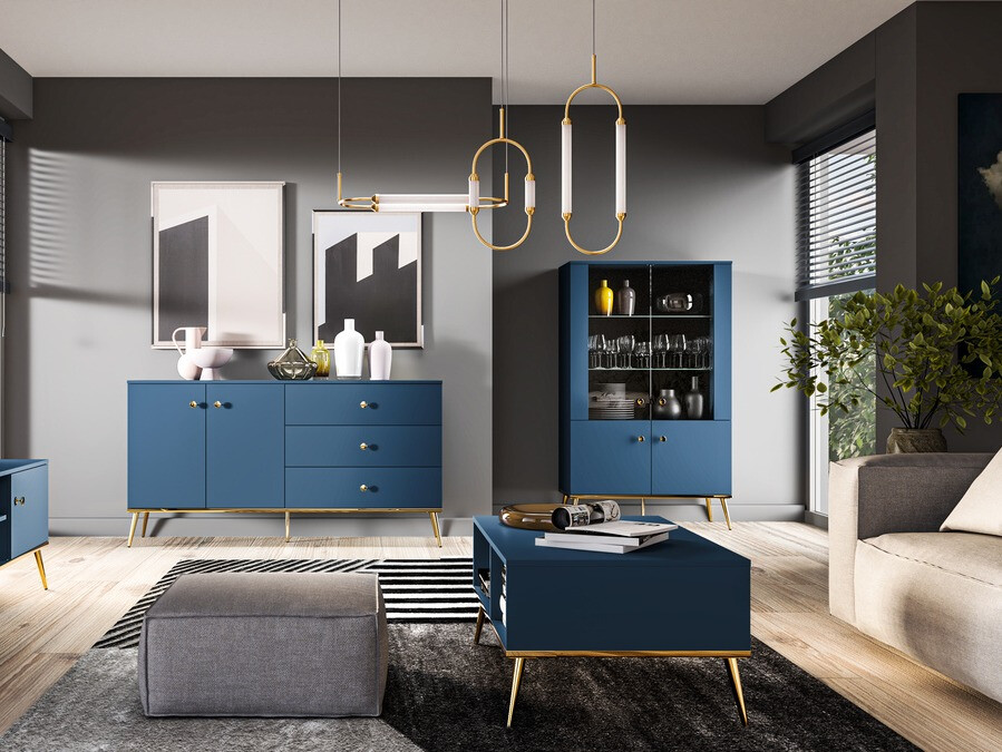 Polica Flonovu 101 (Tamno plava + Zlatan)