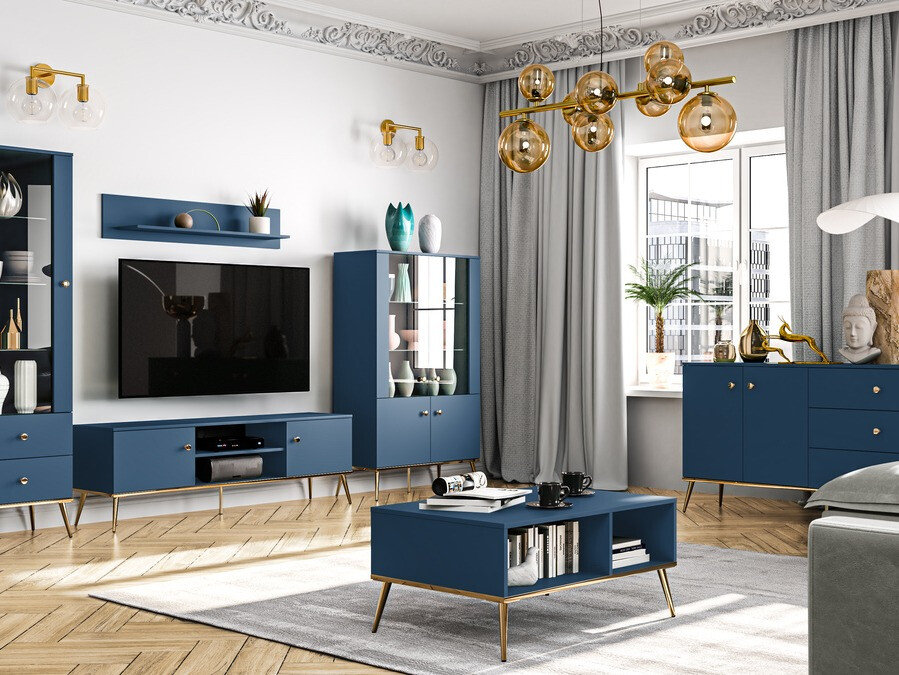 Stočić za kafu Flonovu 106 (Tamno plava + Zlatan)