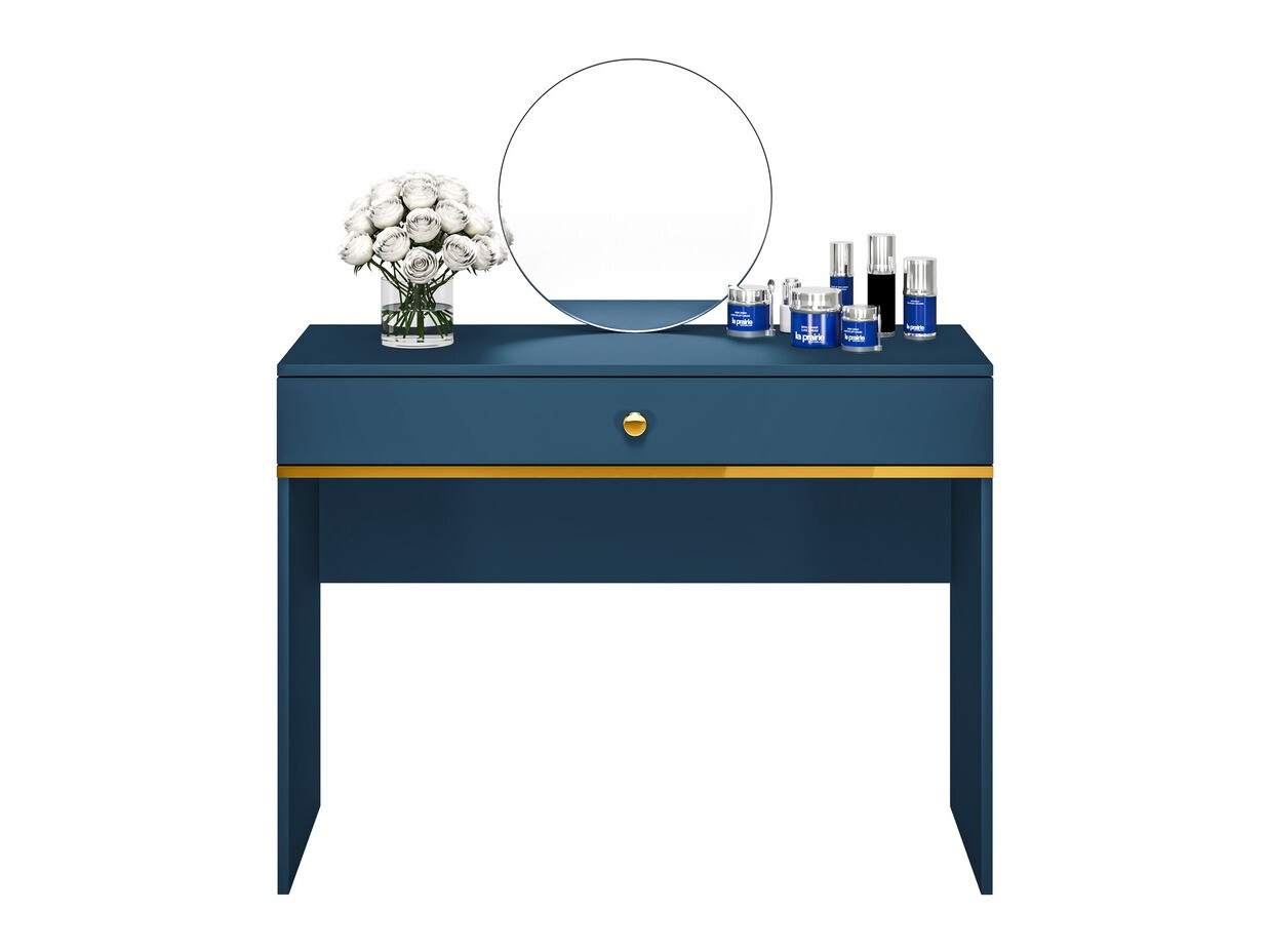 Toaletni sto Flonovu 108 (Tamno plavo + Zlatna)