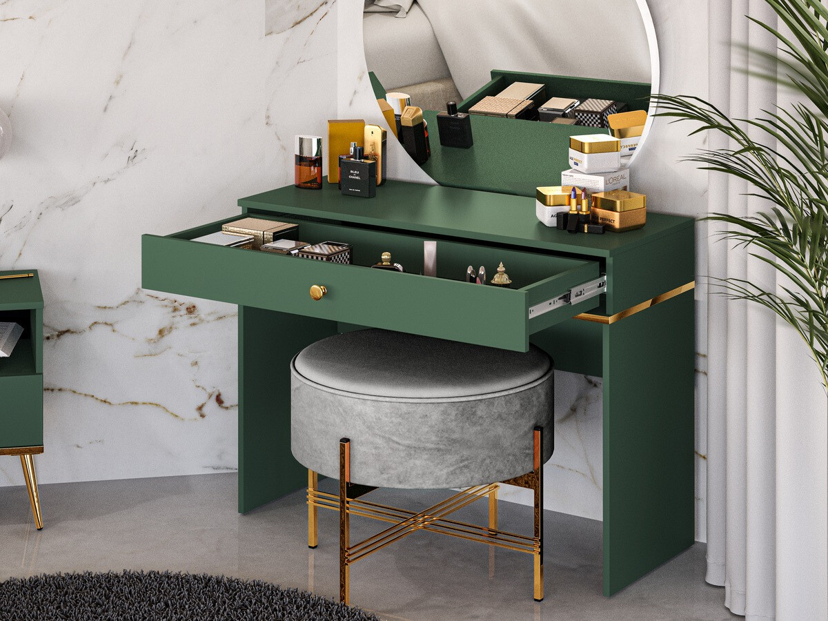 Toaletni sto Flonovu 108 (Tamno zelena + Zlatan)
