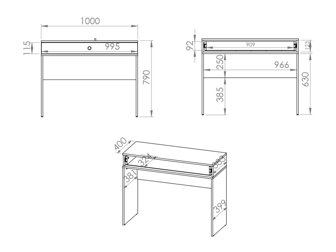 Toaletni sto Flonovu 108 (Tamno zelena + Zlatan)