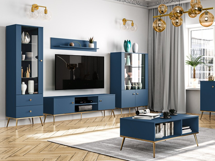 Zidna polica Flonovu 107 (Tamno plava)