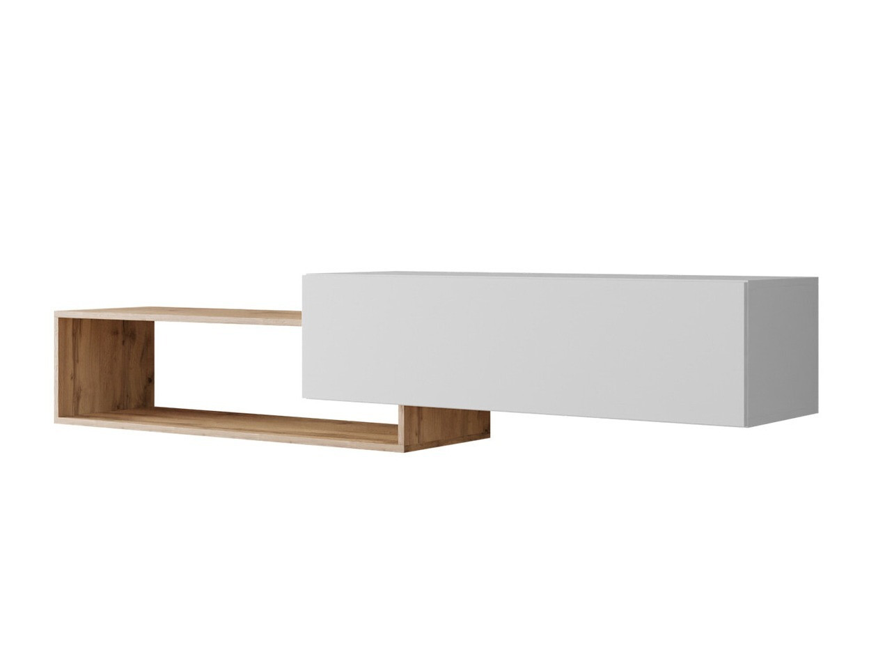 TV komoda Utica 117 (Belo + Hrast Votan)