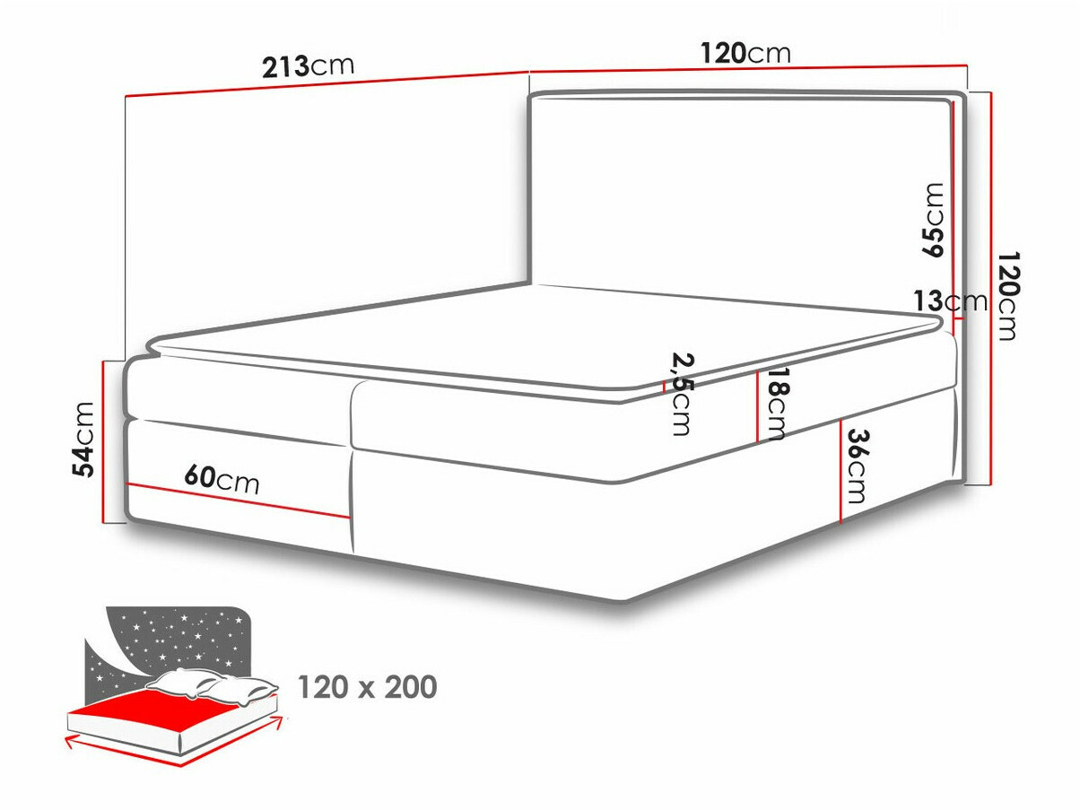 Boxspring krevet Baltimore 163 (Muna 05)