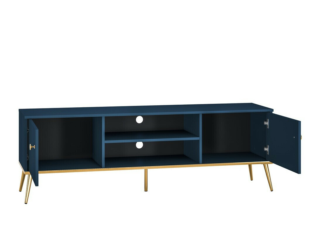 Set za dnevnu sobu Flonovu 110 (Tamno plava + Zlatan)