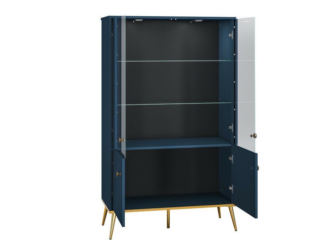 Set za dnevnu sobu Flonovu 110 (Tamno plava + Zlatan)