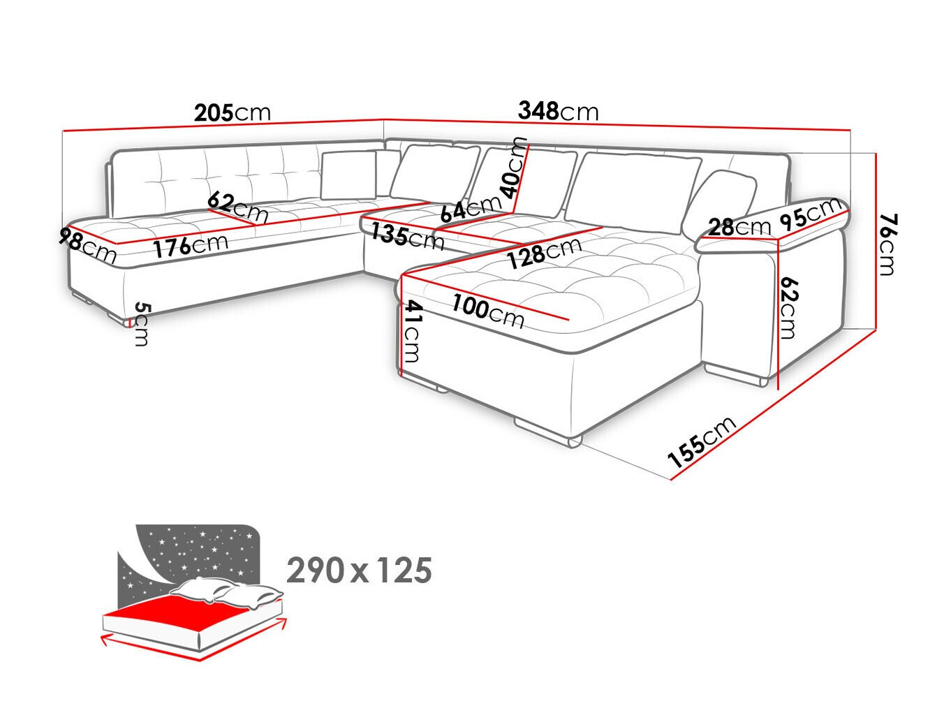 Ugaona sofa Comfivo 180 (Horton 204.10)