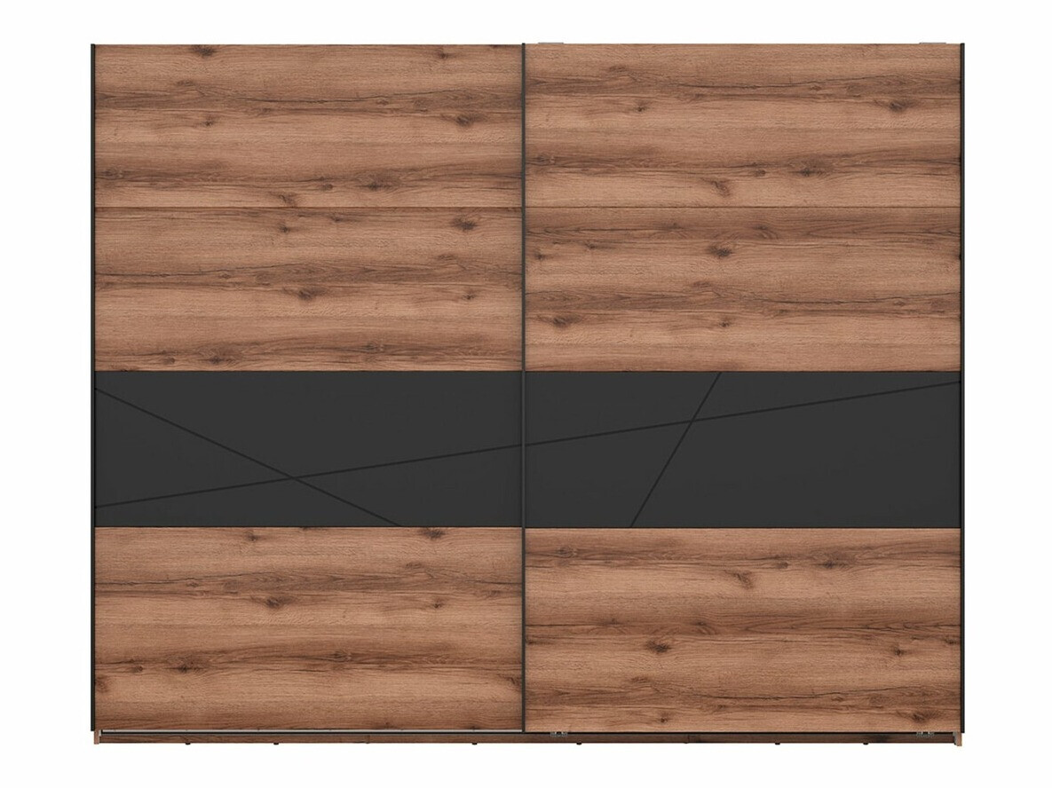 Ormar Fivale 124 (Tamni Delano hrast + Mat crna)