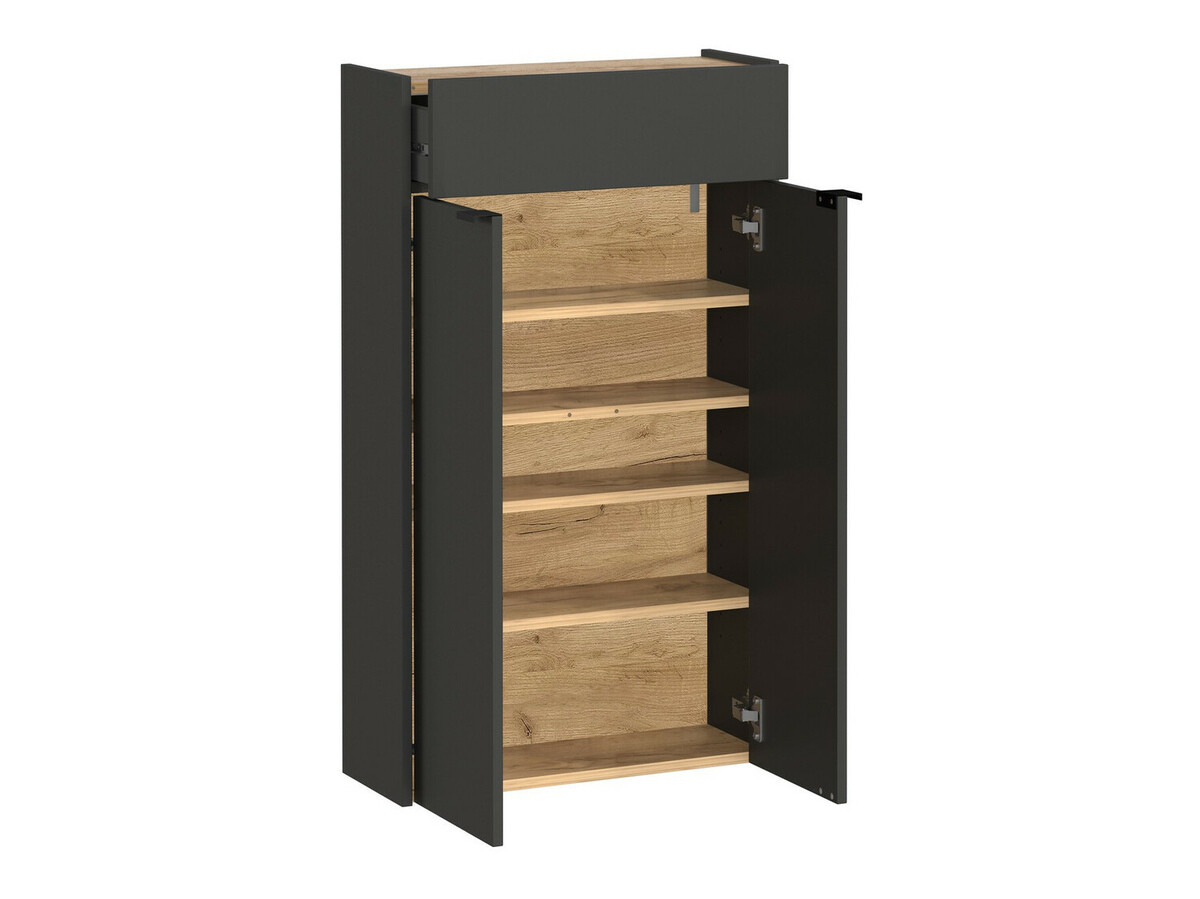 Polica za obuću Cirsale 101 (Graphite + Navarra hrast)