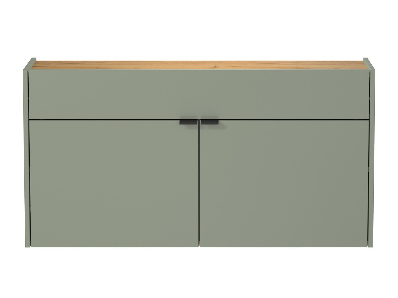 Polica za obuću Cirsale 102 (Прашњаво зелена + Navarra hrast)