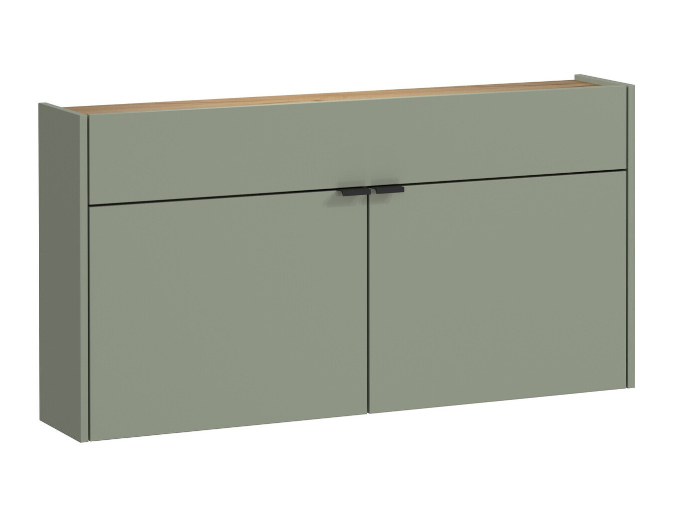 Polica za obuću Cirsale 102 (Prašnjavo zelena + Navarra hrast)