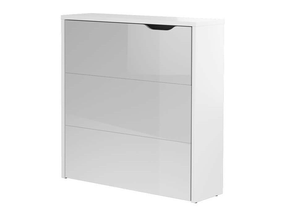 Ugaoni kancelarijski sto Concept Lenart II (Belo + Sjajno belo)