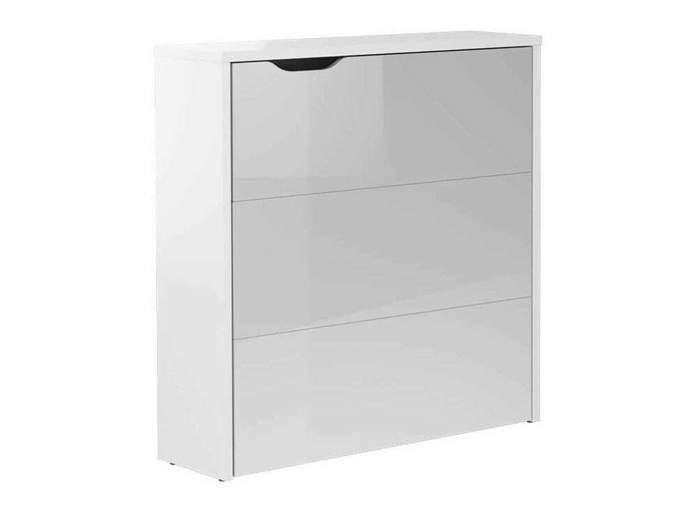 Ugaoni kancelarijski sto Concept Lenart II (Belo + Sjajno belo)