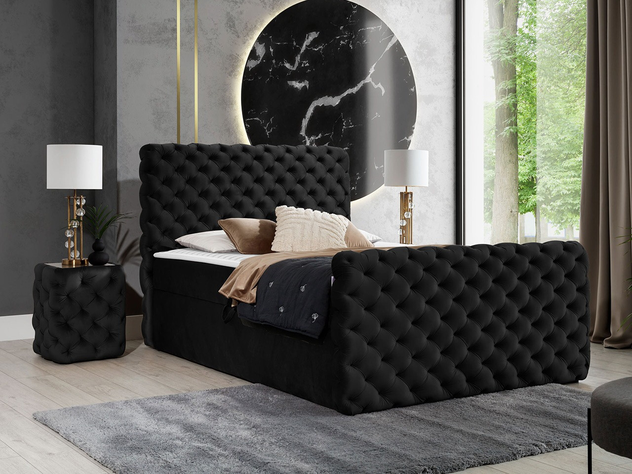 Boxspring krevet Lac I (Velluto 20)