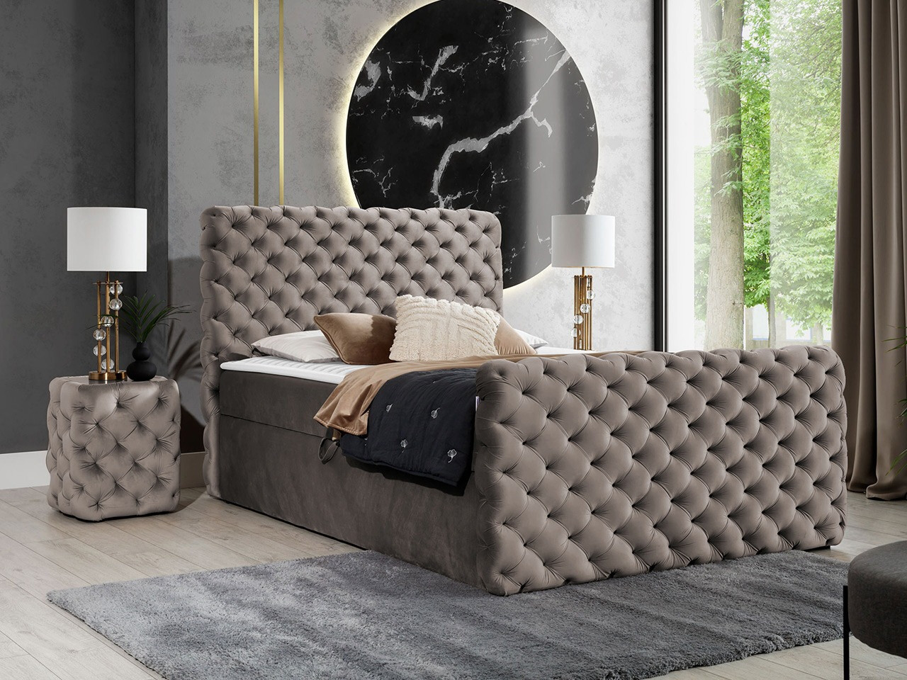 Boxspring krevet Lac I (Velluto 29)