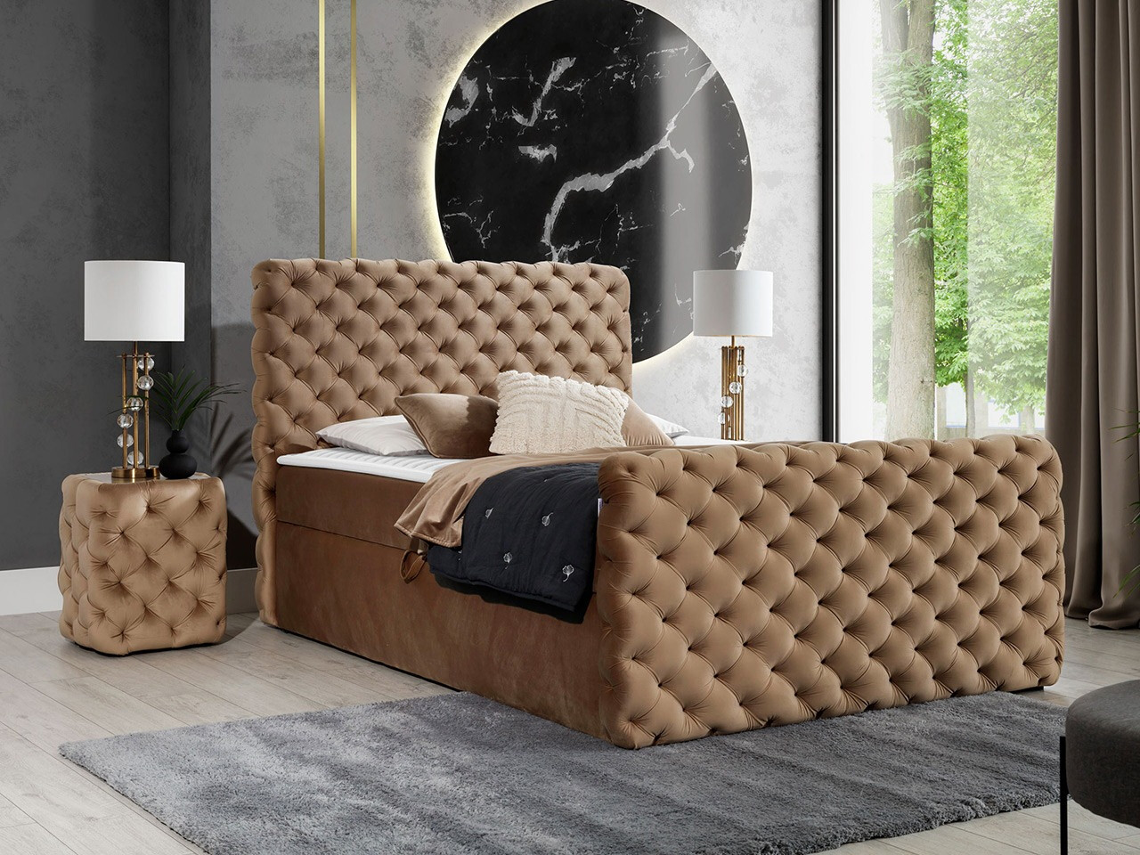 Boxspring krevet Lac I (Velluto 30)