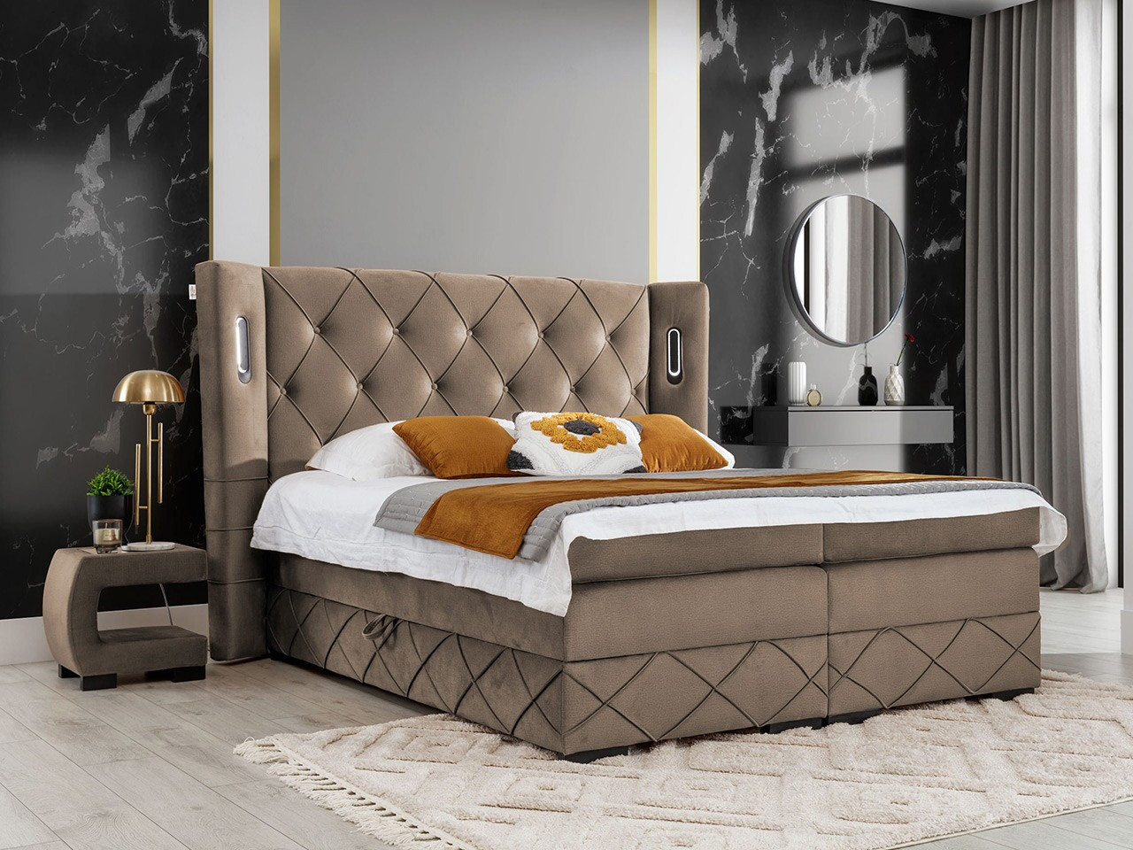 Boxspring krevet Baltimore 187 (Kameleon 09)