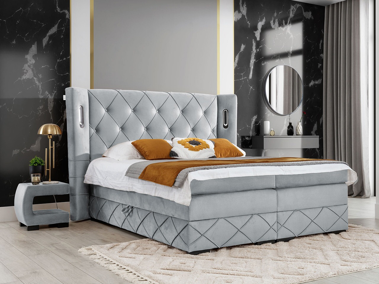 Boxspring krevet Baltimore 187 (Kameleon 84)