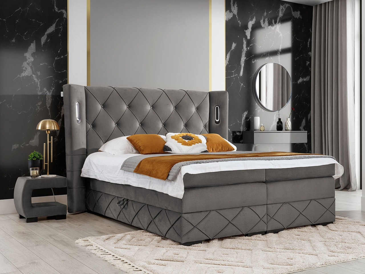 Boxspring krevet Baltimore 187 (Kameleon 92)