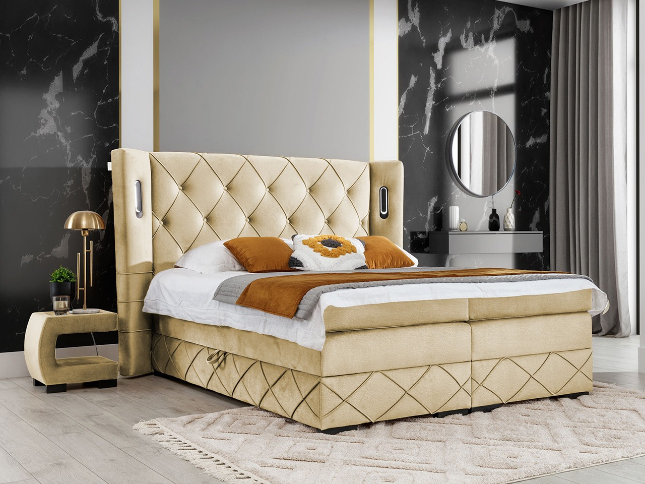 Boxspring krevet Historia (Kameleon 04)