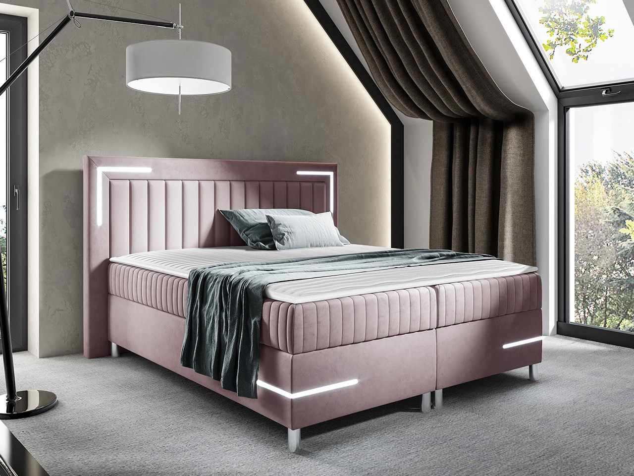 Boxspring krevet Baltimore 188 (Velluto 14)