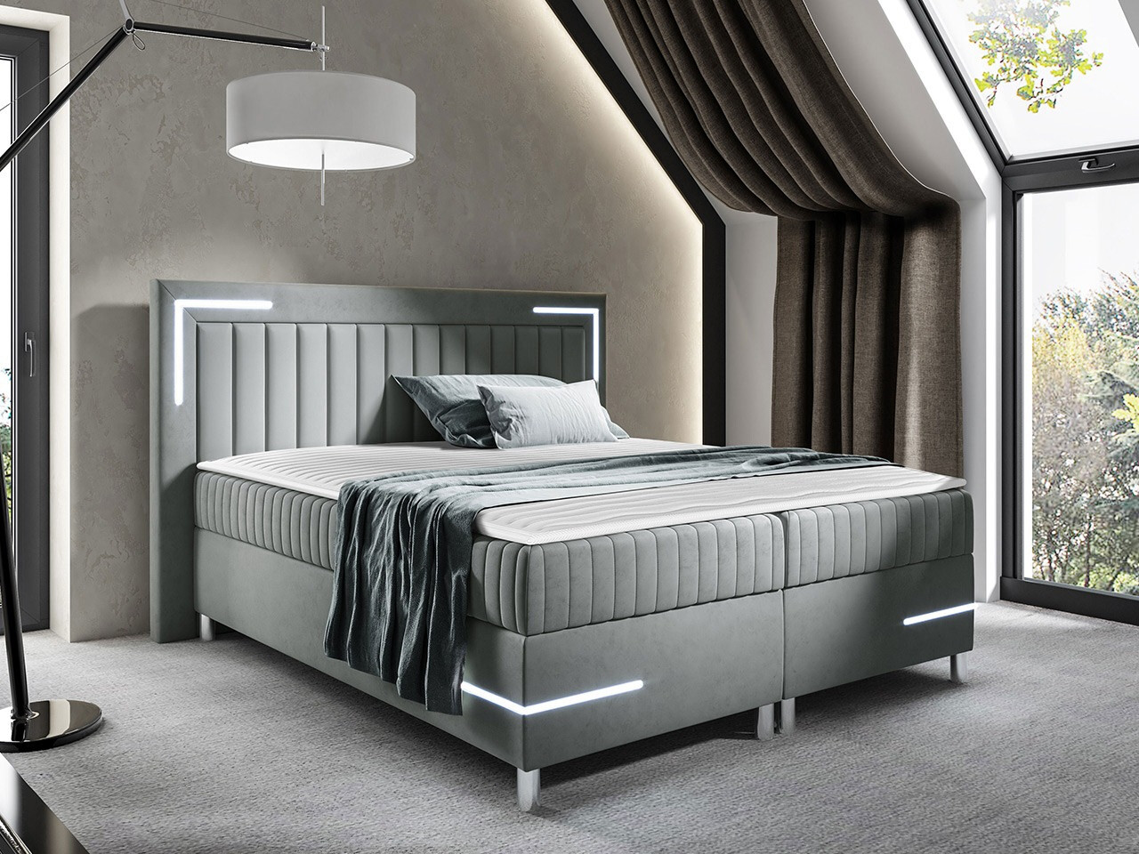 Boxspring krevet Baltimore 188 (Velluto 15)
