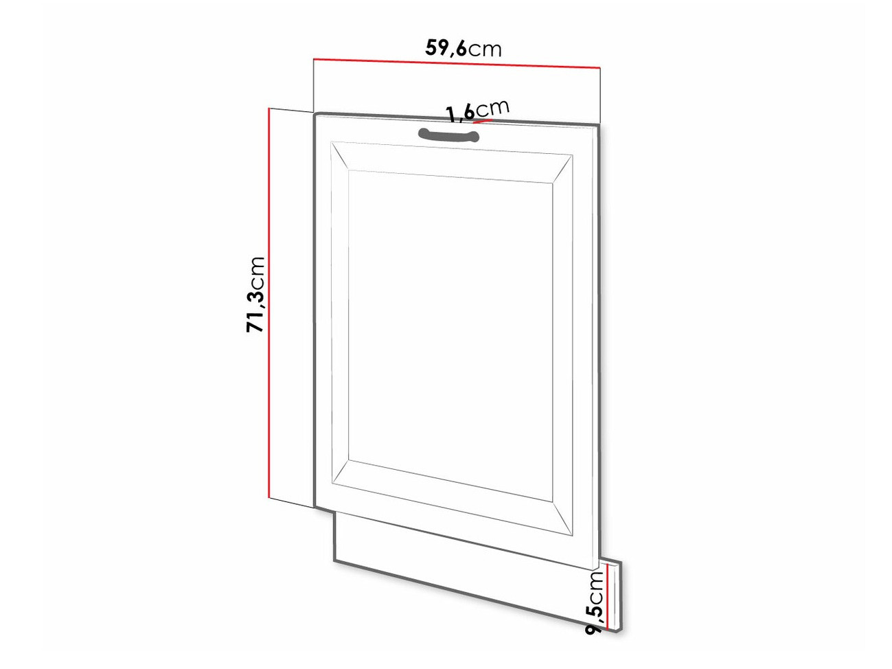 Vrata mašine za pranje posuđa Retro Grey 147