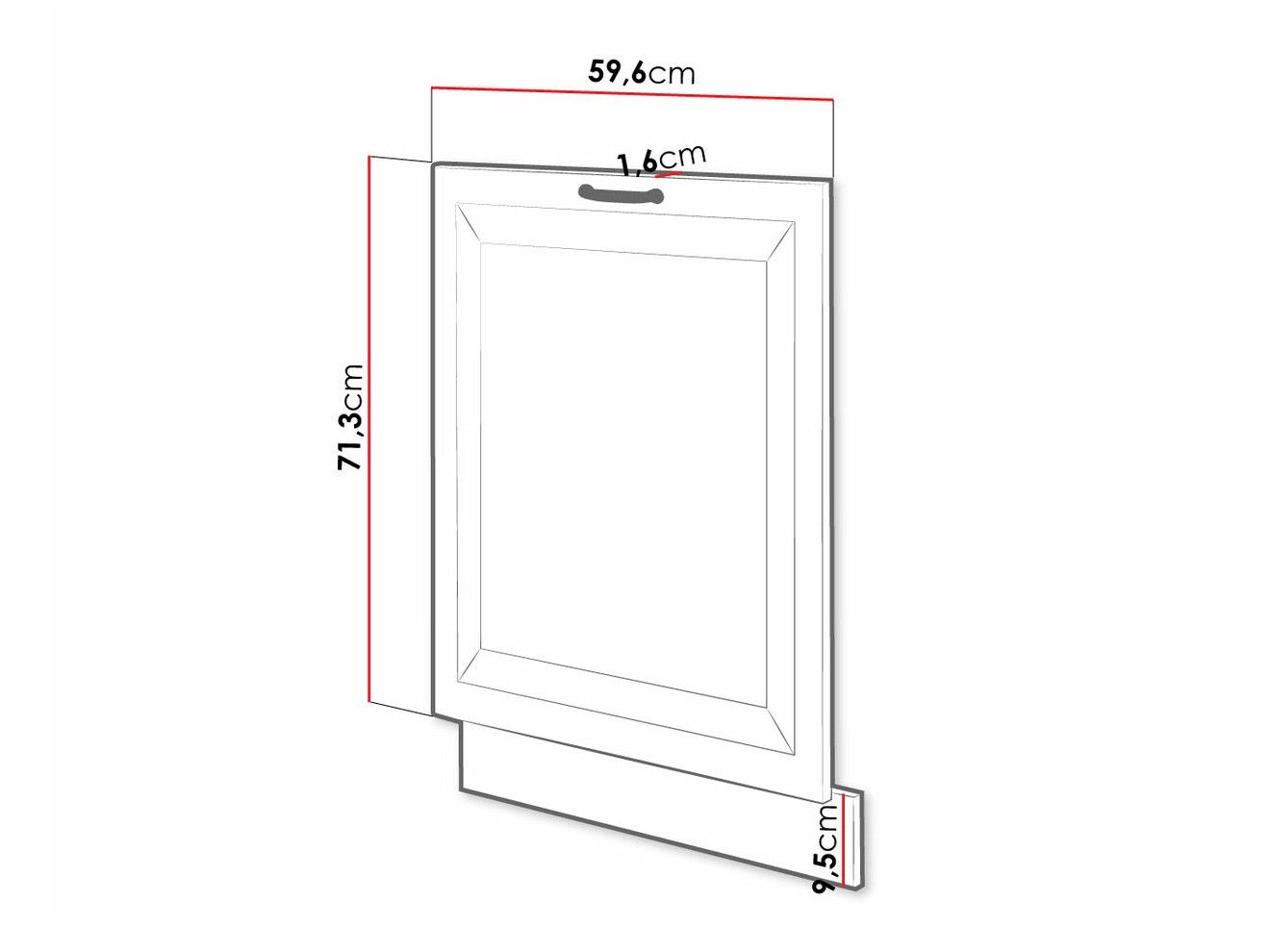 Vrata mašine za pranje posuđa Retro White 147