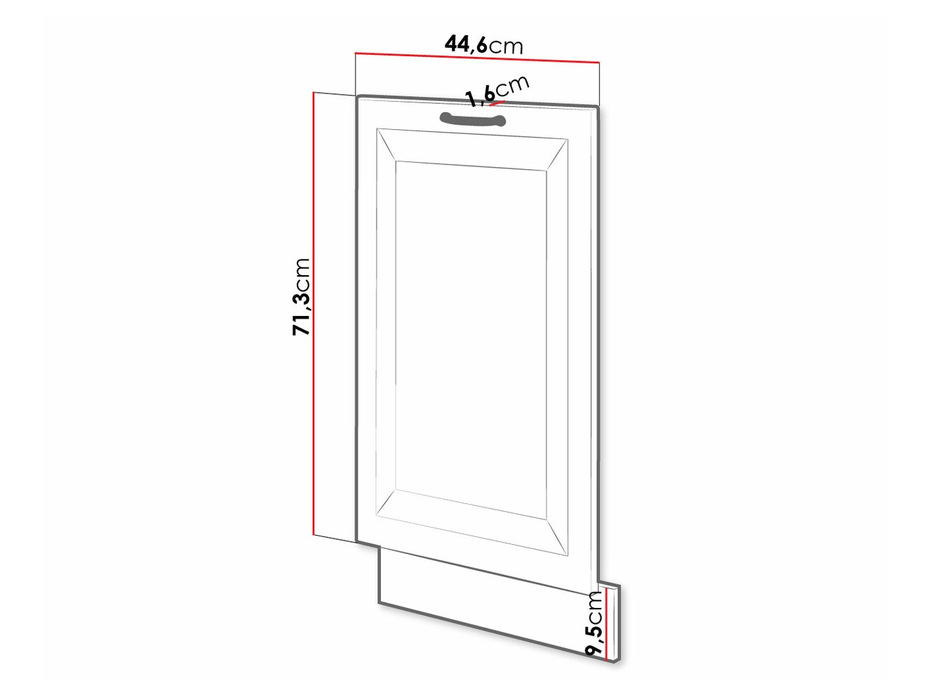 Vrata mašine za pranje suđa Retro Grey 146